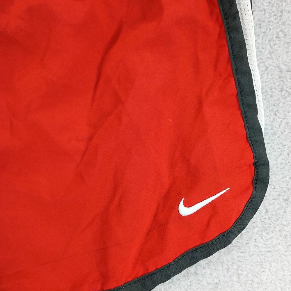 Nike Mens Fit Dry Running Shorts Red Large Built-in Liner Drawstring